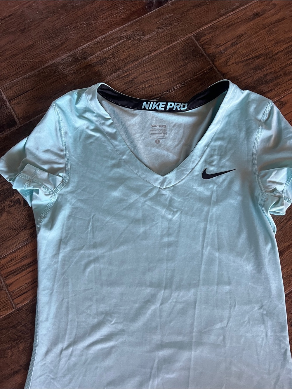 Nike Women's Light Blue V-Neck Performance Tee
